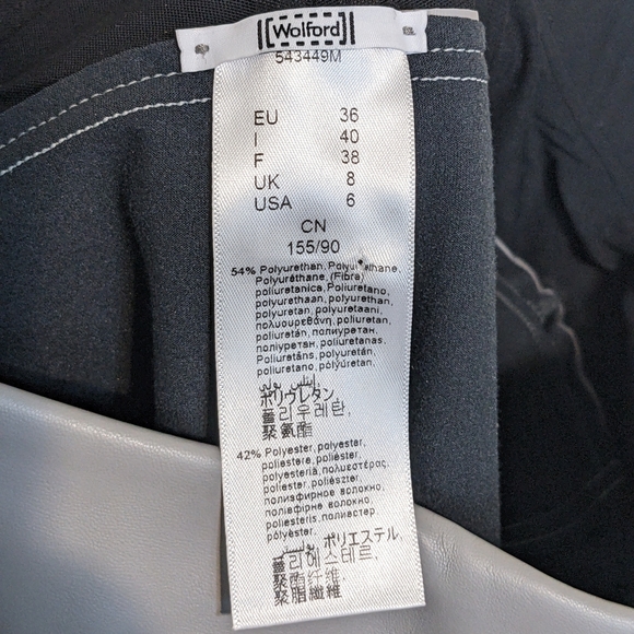 WOLFORD Edie Faux Leather Leggings in Gray Size 6 - Picture 11 of 12